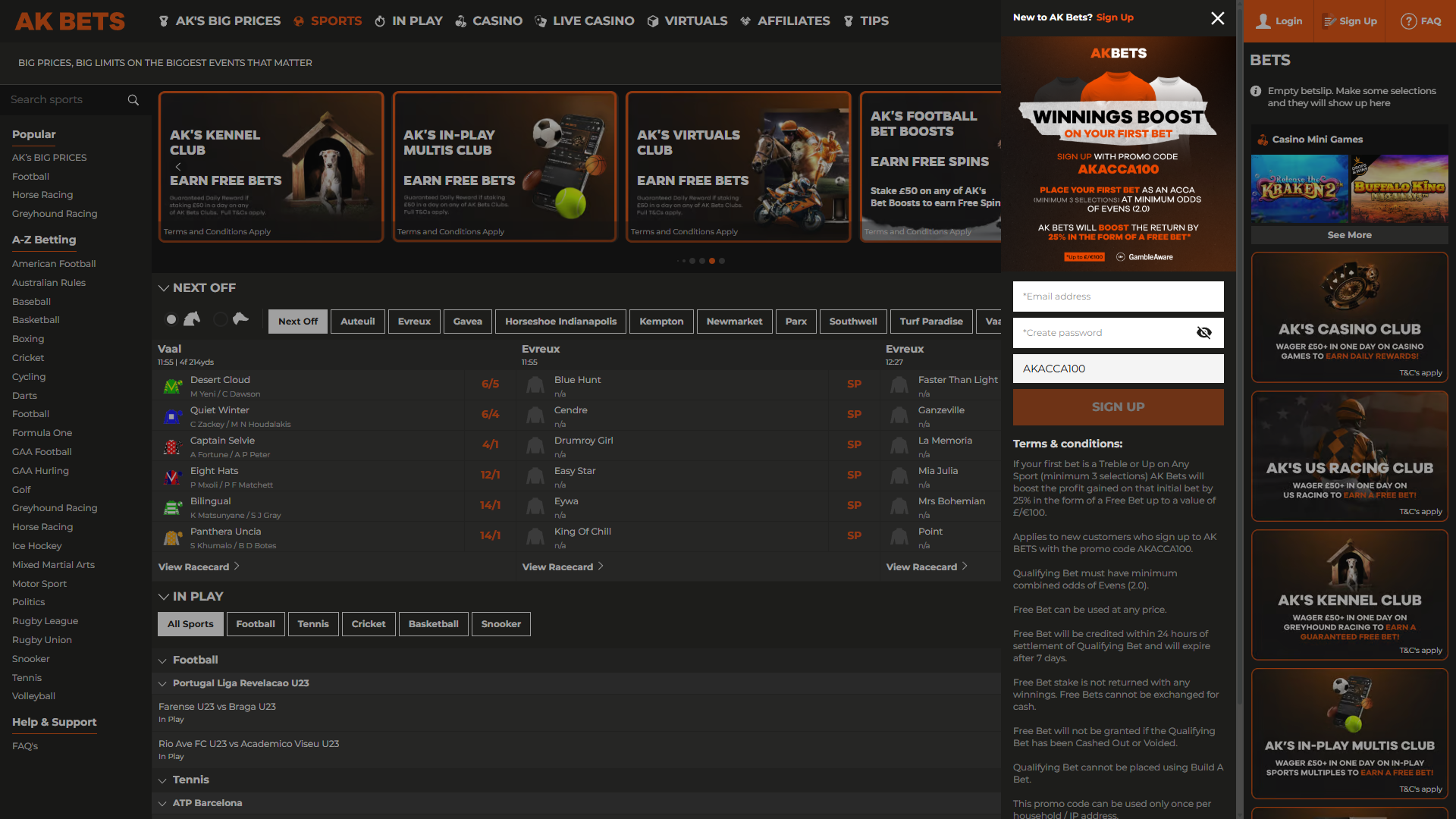 AK Bets Sign-Up Offer