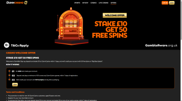 Quinnbet Casino welcome offer screenshot 2026